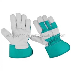 Gants de travail en cuir de vachette grainé de haute qualité pour hommes, résistants à l'abrasion et à la chaleur, pour le jardinage et le travail de type rigueur canadien - Product Image 3