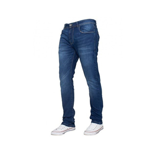 Latest Model Fashion Casual Mid Waist Regular Fit Straight Denim <b>Pants</b> Men Winter Custom Design Solid <b>Plaid</b> - Product Image 4