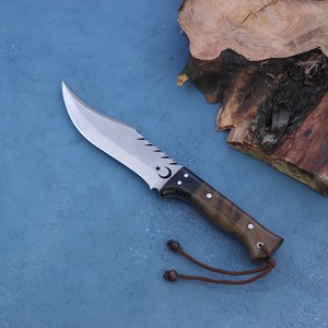 Cuchillo Bowie Hecho a Mano de Acero Inoxidable para Bricolaje |   Cuchillo de Supervivencia y para Actividades al Aire Libre con Funda de Cuero de 15 Pulgadas - Product Image 2