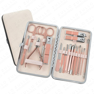 Professional 18PCS Stainless Steel Nail Art Tool Set Custom Private Label <b>Manicure</b> Pedicure Beauty <b>Kit</b> for Salon Home - Product Image 5