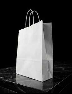 <b>White</b> <b>Paper</b> Gift Bag Twisted Handle Shopping Carrier Bag Custom Logo Packaging for Retail Boutique - Product Image 1