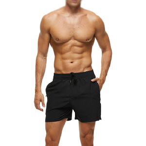 Summer <b>Men's</b> Casual Breathable Knitted Swimwear Shorts 100% Cotton Elastic Waist Quick Dry Beach Swim <b>Trunks</b> with Zipper Pockets - Product Image 6