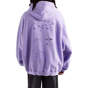 Sudadera con capucha personalizada para hombre, estilo vintage, desgastada, con efecto lavado ácido, salpicaduras de pintura y descolorida por el sol, de forro polar para invierno, estilo streetwear. - Product Image 5