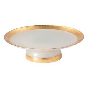 Two-Tier Pink <b>Marble</b> <b>Cake</b> <b>Stand</b> With Gold Frame For Serving Desserts And Snacks - Product Image 4