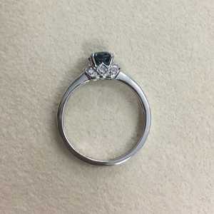 0.97 Ct Round Cut Natural White & Blue Diamond Engagement <b>Wedding</b> <b>Ring</b> for <b>Women</b> 925 Sterling <b>Silver</b> Wholesale - Product Image 5