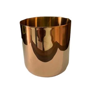 Distribuidor de renombre que vende contenedores de tarros de velas chapados en oro rosa hechos de acero inoxidable para hacer velas de cera de soja a precio a granel - Product Image 1