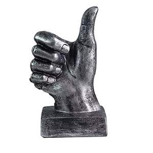 Escultura de mano decorativa pátina terminada sala de estudio Decoración de mesa escultura de metal pulgar signo diseñador escultura Decoración - Product Image 4