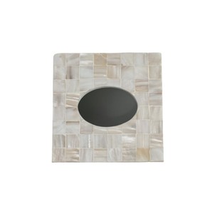 Caja de pañuelos de lujo hecha a mano con nácar, cubierta cuadrada decorativa de concha de capiz para el hogar, baño y sala de estar - Product Image 3