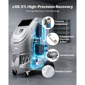 Macchina per il Recupero del Vuoto AC Completamente Automatica con Schermo Touch da 10 Pollici, Alta Precisione 98,5% per Refrigeranti R134a e 1234fy - Product Image 4