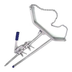 Asa de acero inoxidable reutilizable y ajustable con cadena para extracción de terneros - Herramienta obstétrica veterinaria para el parto de terneros - Product Image 3