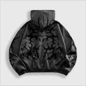 Sudadera con Capucha y Cremallera de Algodón Técnico de la Mejor Calidad, Bordada, Unisex, Estilo Urbano, Suave, Cómoda, Oversize, Ecológica - Product Image 2