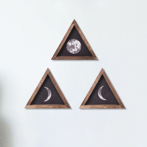 ของตกแต่งผนังรูปทรงสามเหลี่ยมลายดวงจันทร์สไตล์เรโทร ทำจากโลหะ เหมาะสำหรับตกแต่งห้องนอน ห้องนั่งเล่น และบ้าน - Product Image 4