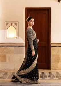 Ropa Étnica, Sari de Organza con Bordado Intenso, Diseño de Borde Elegante, Hermosas Combinaciones de Colores para Fiestas Tradicionales - Product Image 3