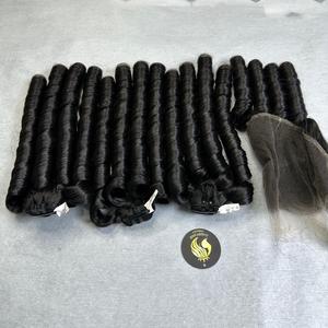 Lot de Cheveux Naturels Vietnamiens CDYHAIRVN à Boucles Volumineuses, Double Trame, Noirs Naturels, Cuticules Alignées - Product Image 3