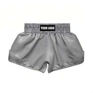 MMA BJJ Compression <b>Shorts</b> Front Logo <b>Men</b> Boxing <b>Shorts</b> Loose Fit Quick Dry Breathable Light Weight 100% Martial Arts Wear - Product Image 3