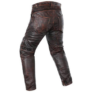 SMART SHINE ENTERPRISES Pantalon en cuir premium pour homme, coupe droite classique, poids moyen, doux, durable, confortable, décontracté, hiver - Product Image 3