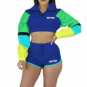 Oversized Drop Shoulder Women's 2 Piece <b>Set</b> 100% Cotton Solid Above Knee Eco-Friendly Breathable Short Street <b>sets</b> - Product Image 1