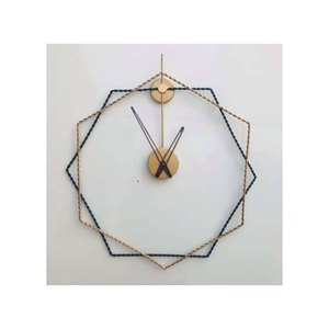 Luxury Geometric Hexagonal Metallic Wall <b>Clock</b> Modern Art Decor Designed in India Durable Style <b>Clock</b> at Best Wholesale Prices - Product Image 2