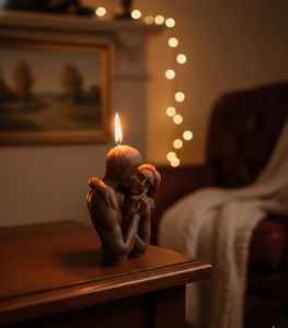 Vela Aromática Premium con Diseño de Pareja Abrazada, Larga Duración, Vela de Pareja Besándose, de Fabricante Indio - Product Image 5