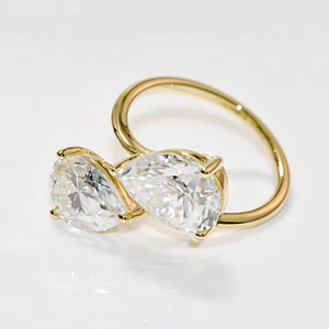 CONCEPTION Anillo de Moissanita de Plata 925 Personalizado con Oro Fino de 9K 10K 14K 18K para Compromiso y Boda para Mujer - Product Image 4