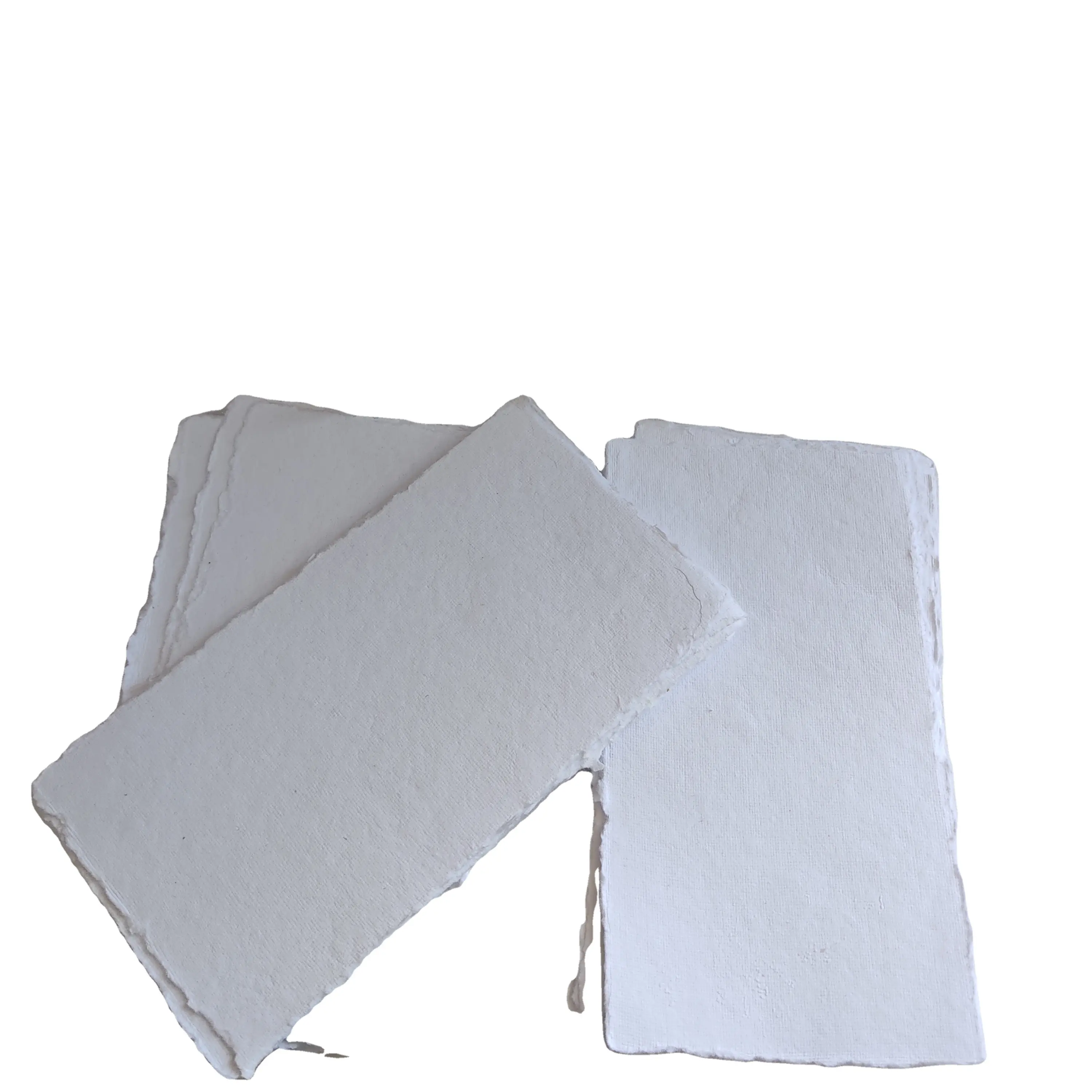 White Rag Pulp Handmade Deckle Edge Paper Indischer Hersteller Alle Farben erhältlich Handgemachtes Recycling papier mit gebrannten Kanten