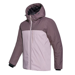 Men's Hooded Ski Jacket Color Blocked Synthetic Insulated <b>Waterproof</b> Gore-Tex Zipper Closure - Product Image 3