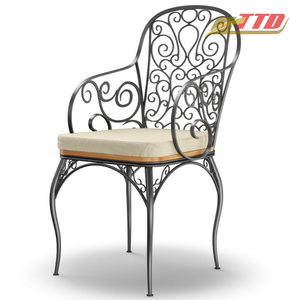 Luxury Outdoor Wrought Iron <b>Table</b> and Chairs Decorative Garden Furniture for Villas Estates and Resort Projects - Product Image 3