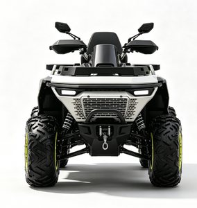 Quad 1000cc Professionnel Tout-Terrain Dune, Blanc et Noir Contrastant, Jantes Jaunes Fluorescentes, Moteur 4 Temps, Transmission par Arbre - Product Image 1