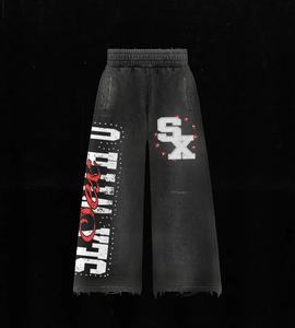 Conjunto de sudadera con capucha y pantalones de chándal unisex, chándal holgado liso para hombre, cortavientos de gran tamaño, fabricante de chándales personalizados - Product Image 3