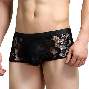 Calzoncillos Boxer Sexys para Hombre, de Color Sólido, Transparentes, de Cintura Media - Product Image 3