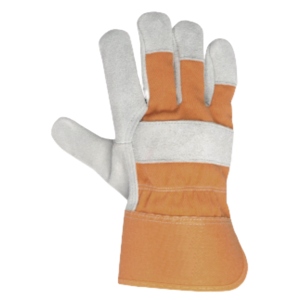 Industrial Safety Gloves with Fluorescent Cotton New Design Heavy Duty Cowhide Split Leather for Hand and <b>Arm</b> Protection - Product Image 4