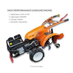 Cultivateur rotatif à essence SAAM 5,5 HP de haute qualité MT170 |   Mini motoculteur 4x4, largeur de travail 70 cm, profondeur de travail 15-25 cm, motoculteur haute performance - Product Image 2