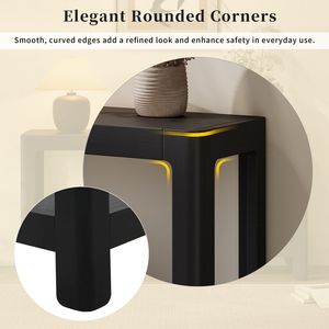 Mirod Elegante Tavolo Console Minimalista Moderno Stile Fattoria con Impiallacciatura in Legno Premium e Angoli Arrotondati - Product Image 3