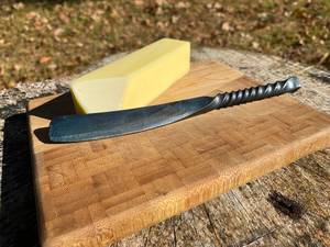 Cuchillo para Mantequilla de Acero al Carbono, Hoja Recta de 0.6mm de Grosor, Cuchillo de Cocina Multiusos, Hoja Única, Mango Negro - Product Image 4