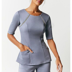Top Fashion Unisex Cotton Woven <b>Scrub</b> Sets Medical Spa Salon Uniform <b>Scrub</b> Suit for Hospital Use Customized Color Brand Name - Product Image 4