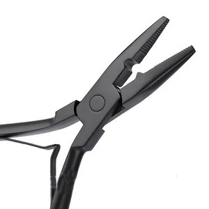 Premium Stainless Steel Hair <b>Extension</b> Plier Black Precision Instrument For Micro <b>Beads</b> And Links Single Unit For Salon - Product Image 2