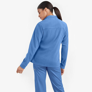 Blouse de travail unisexe en molleton tricoté 100% coton avec logo personnalisé, fermeture éclair intégrale, respirante, détection des aiguilles, usage médical - Product Image 2