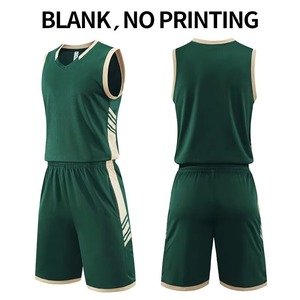 Nouvel ensemble d'uniformes de basketball unisexe de qualité supérieure, style classique, couleur unie, grande taille, séchage rapide - Product Image 3