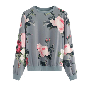 Women Cotton Blend Sweatshirt <b>Lightweight</b> Crew Neck Soft Everyday Casual Apparel Women Sweatshirt - Product Image 1