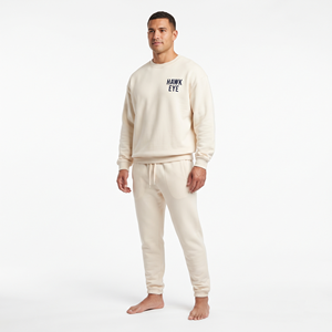 <b>Men's</b> Sweatshirt Jogger Set Two Piece Tracksuit Crew Neck <b>Pullover</b> Casual Streetwear Custom Printed Logo Wholesale - Product Image 1