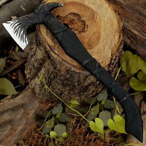 Handcrafted Industrial Grade Carbon Steel Camp Hatchet <b>Wooden</b> Handle | Survival Use Firewood Splitting | Custom OEM Manufacturer - Product Image 4