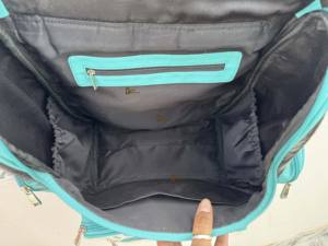 Sac à dos en cuir de vachette, dernière arrivée, couleur turquoise, unisexe, magnifique, design artisanal, multi-usages - Product Image 6