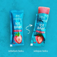 Helados Halal Congelados de Malasia Sin Lácteos, Barritas de Hielo de 45ml X6, Sorbetes de Fresa Ácida para Congelar en Casa, 12 Meses de Caducidad, Aptos para Niños