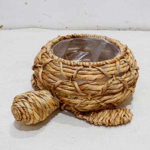 Artex Dong Thap Cesta de almacenamiento de algas marinas naturales hechas a mano Diseño de jacinto de agua para sala de estar y armario - Product Image 1