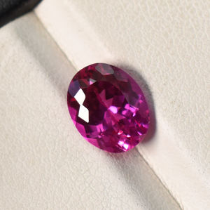 Lab Rubellite Tourmaline Piedra preciosa suelta Paso ovalado Corte en varios tamaños 5X3mm a 10X8mm Color zafiro rosa - Product Image 4