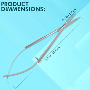 OEM/ODM Ciseaux à sourcils et cils portables en acier inoxydable anti-rouille, droits, tranchants, confortables à utiliser, pour la mise en forme et la coupe, avec ressort - Product Image 6