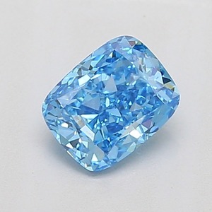 Diamant de 0,92 ct, coupe coussin, bleu vif fantaisie, clarté VS1, excellente taille, diamant certifié pour bijoux de luxe et fiançailles - Product Image 1