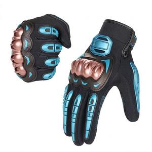 Guantes Tácticos para Motocicleta con Protección en los Nudillos, Cuero Genuino, Malla Transpirable, Resistentes a Impactos, para Deportes al Aire Libre - Product Image 4