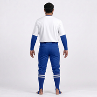 Ensemble uniforme de baseball pour homme : maillot et pantalon en jersey uni, manches courtes, col en V, fermeture boutonnée, respirant, antibactérien, en polyester, coupe ajustée, toutes tailles