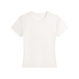 เสื้อยืดผู้หญิงแบบสั่งทำทรงเข้ารูป แขนยาว ตกแต่งด้วยลายปัก เป็นมิตรกับสิ่งแวดล้อม ระบายอากาศได้ดี แฟชั่นเรียบง่าย ทรงตรงไหล่ - Product Image 6